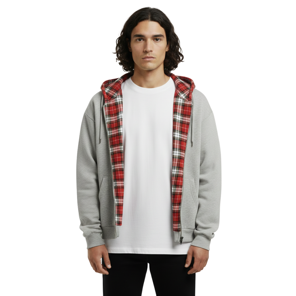 THE CHECKERED REVERSIBLE ZIP-UP