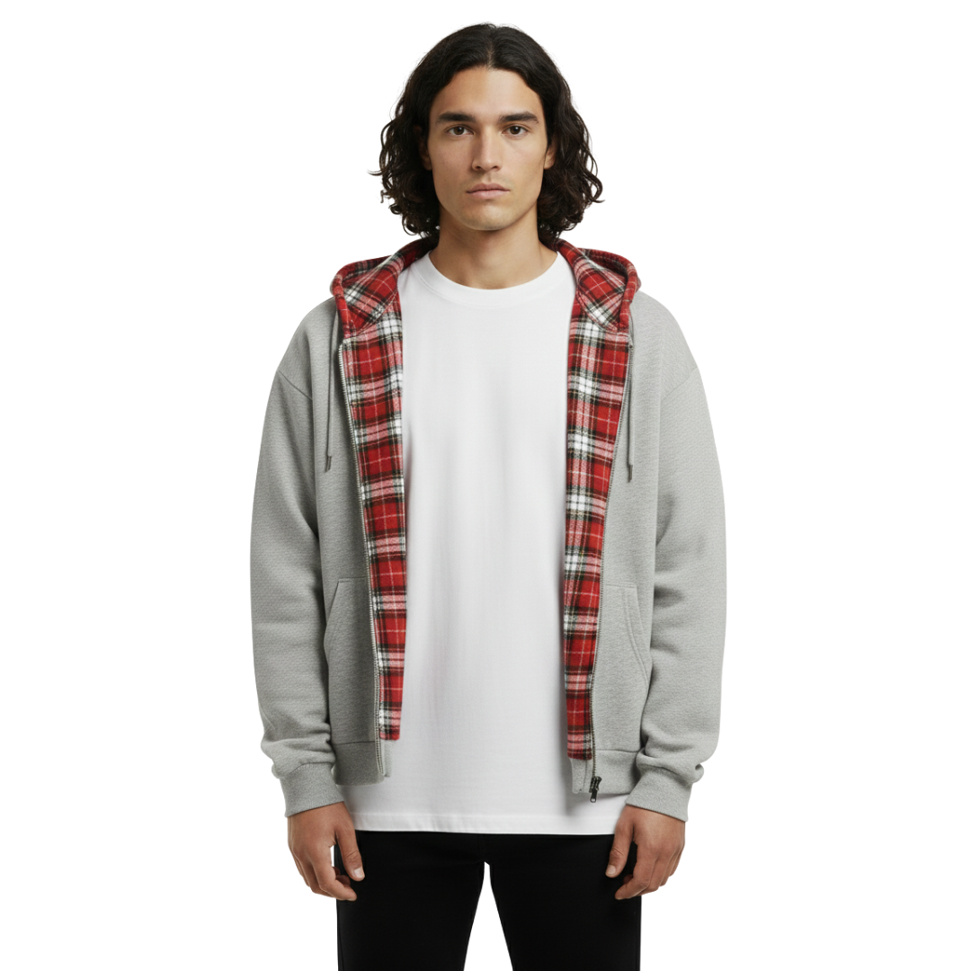 THE CHECKERED REVERSIBLE ZIP-UP
