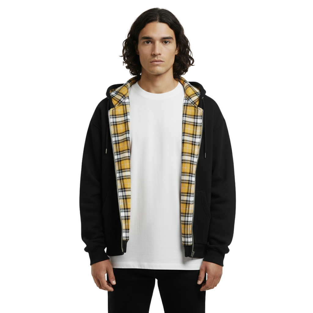 THE CHECKERED REVERSIBLE ZIP-UP