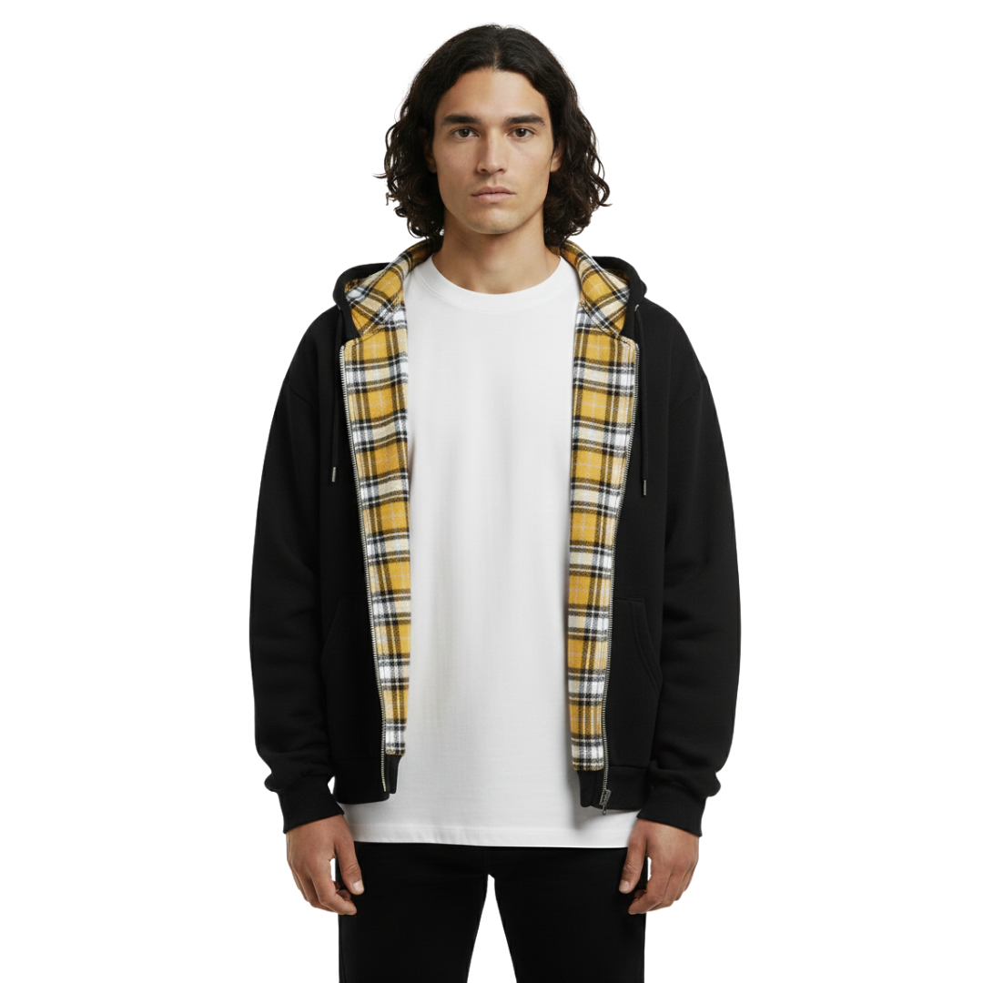 THE CHECKERED REVERSIBLE ZIP-UP