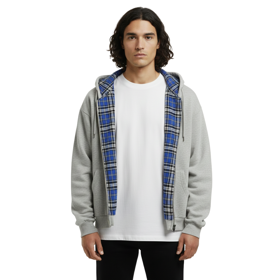 THE CHECKERED REVERSIBLE ZIP-UP