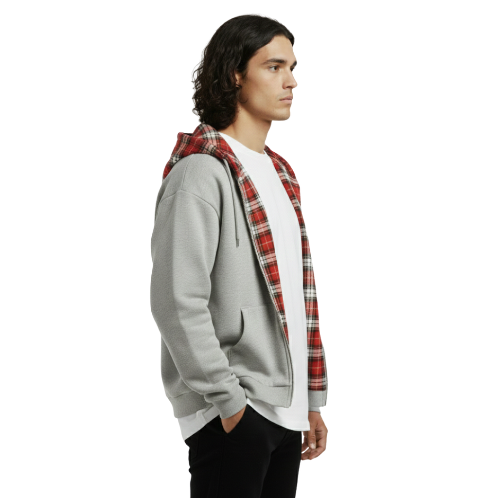 THE CHECKERED REVERSIBLE ZIP-UP
