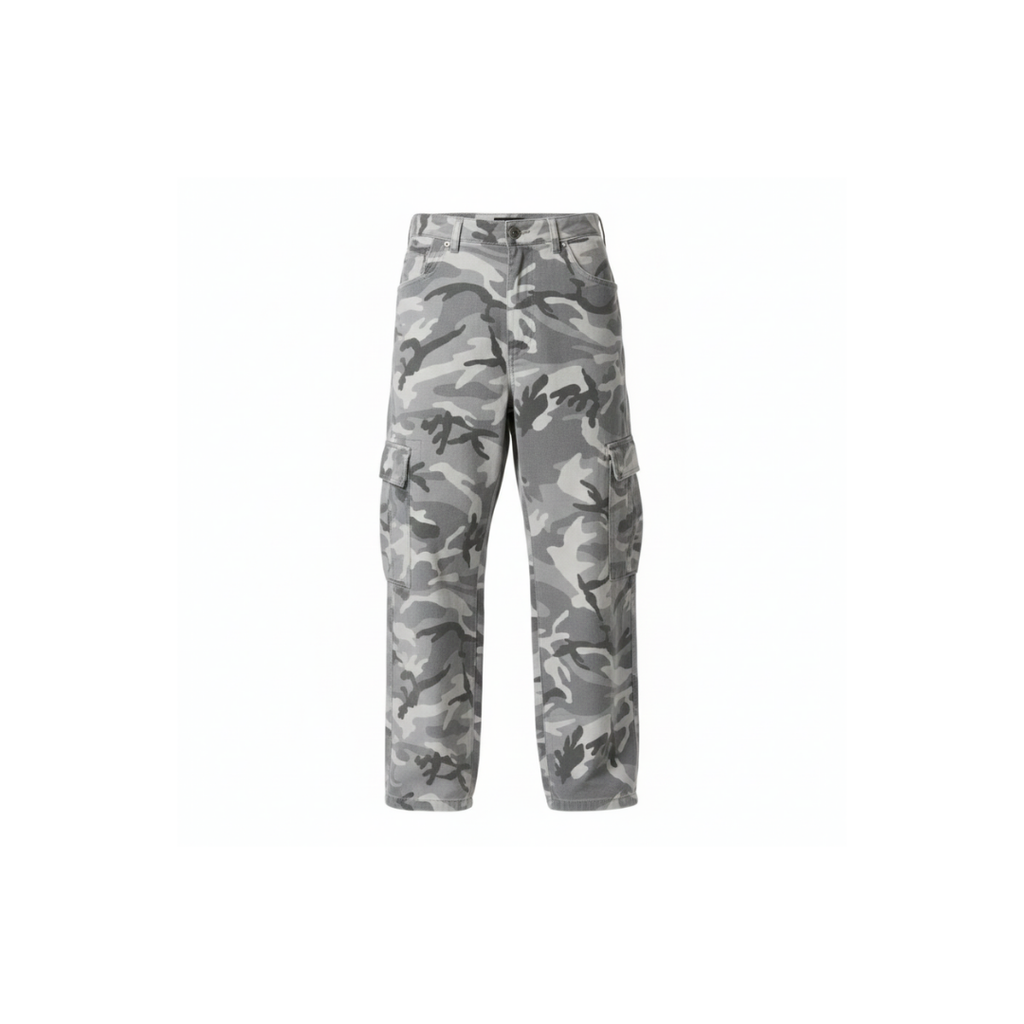 THE CAMO WIDE-LEG PANTS