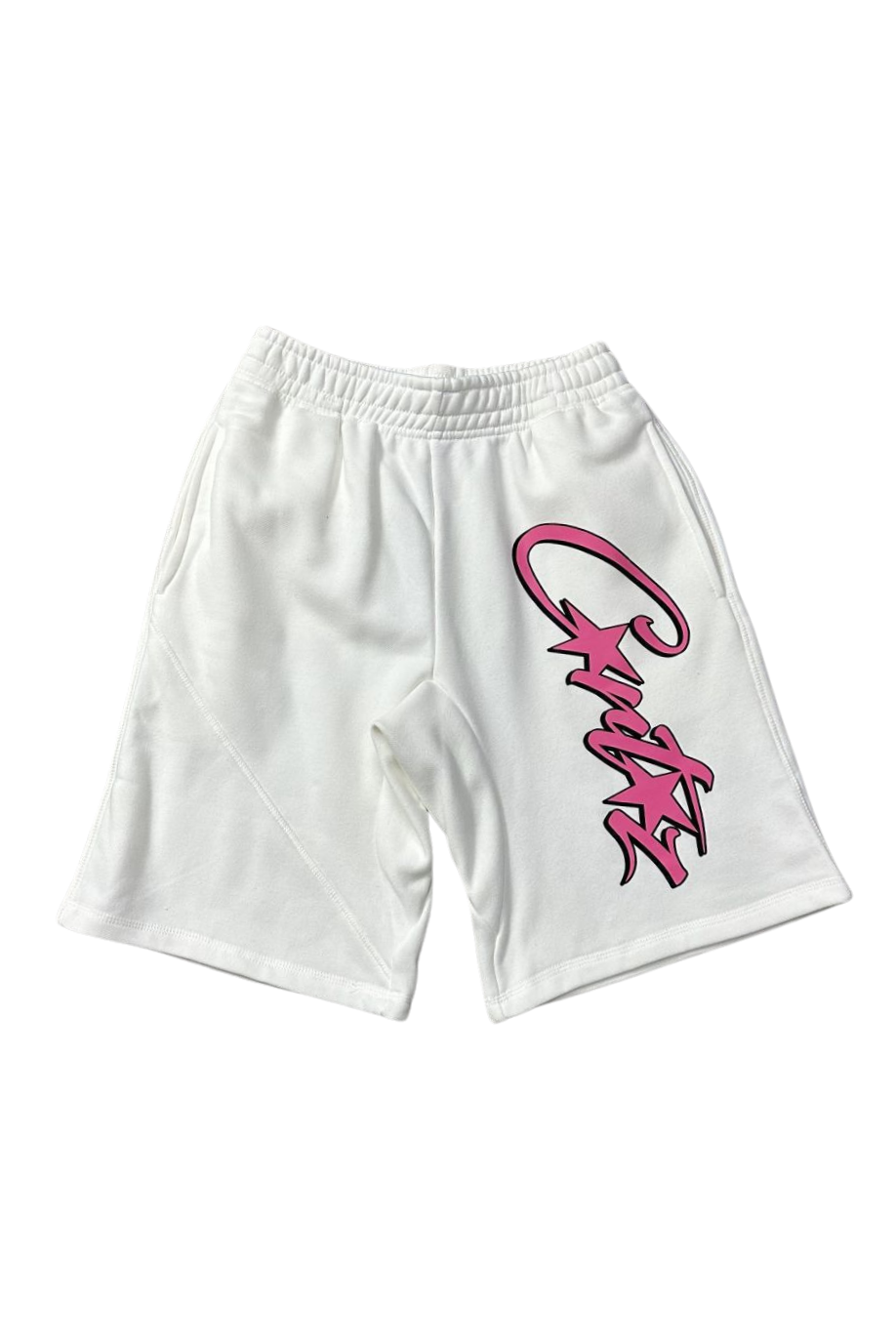 THE ISLAND PINK SCRIPT SHORTS