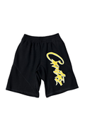 THE ISLAND YELLOW SCRIPT SHORTS