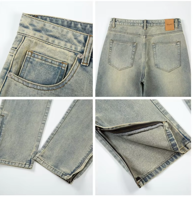 THE ARIA ZIP FLARED JEANS