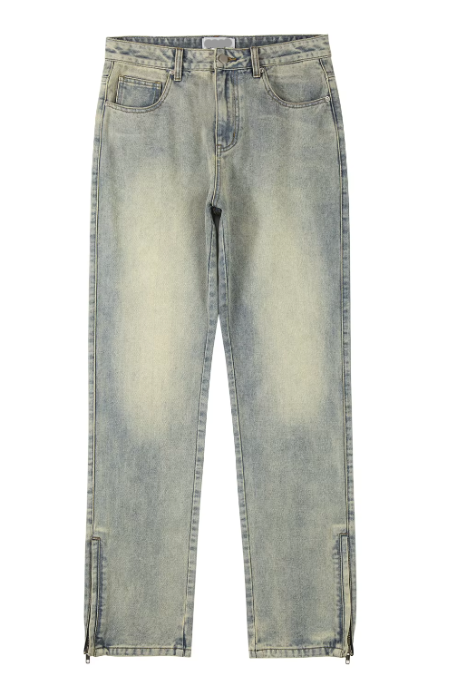 THE ARIA ZIP FLARED JEANS