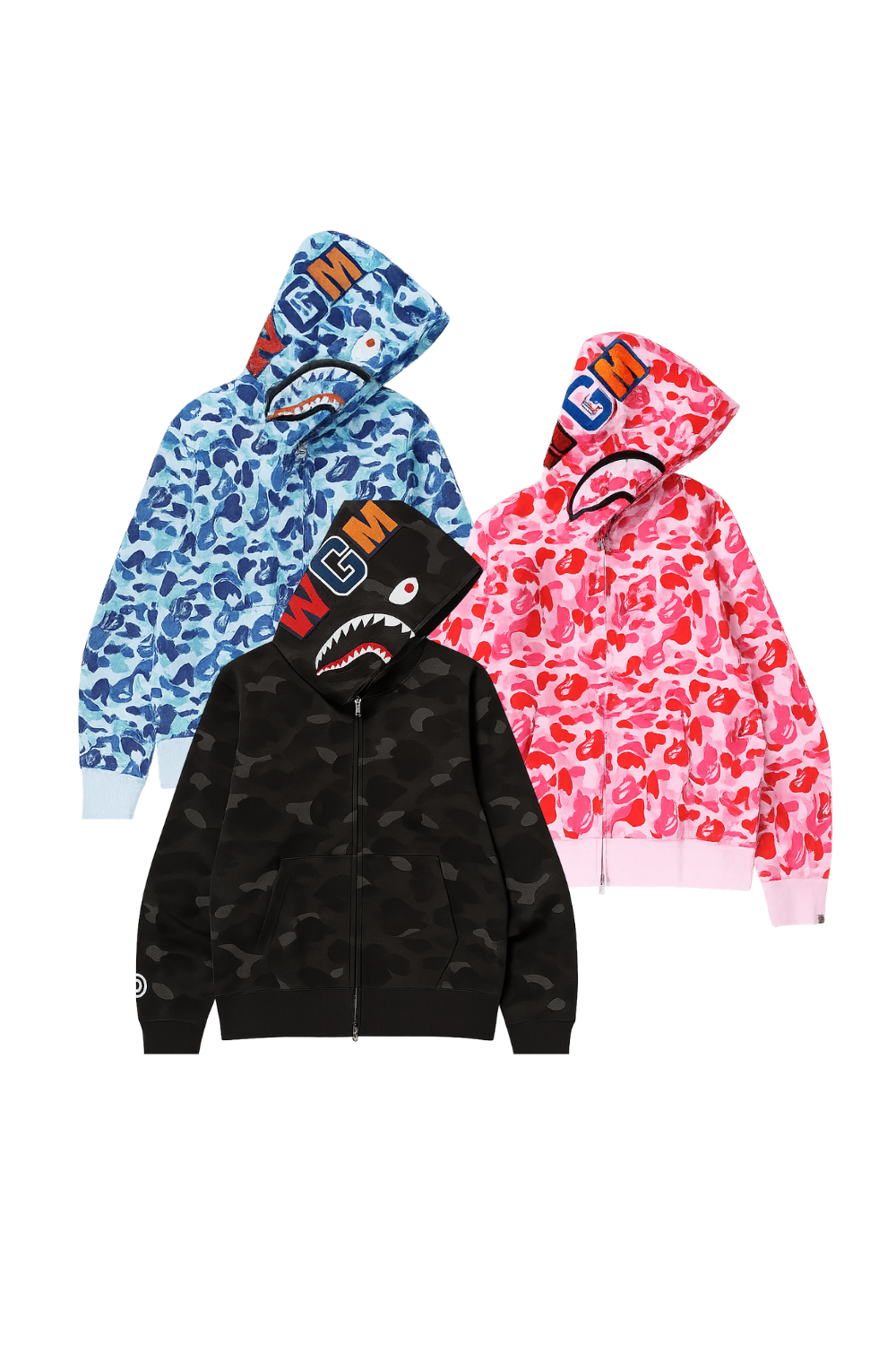 THE APE SHARK ZIP HOODIE