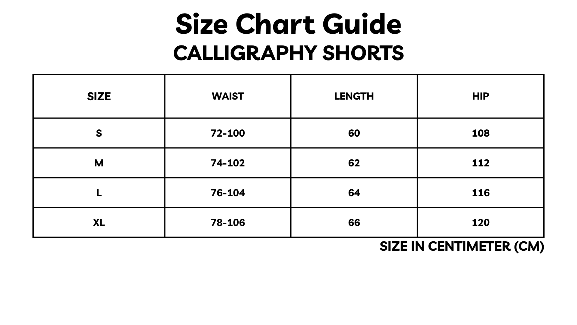 THE CALLIGRAPHY SHORTS